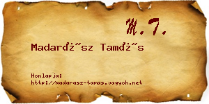 Madarász Tamás névjegykártya