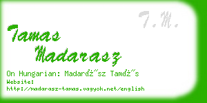 tamas madarasz business card